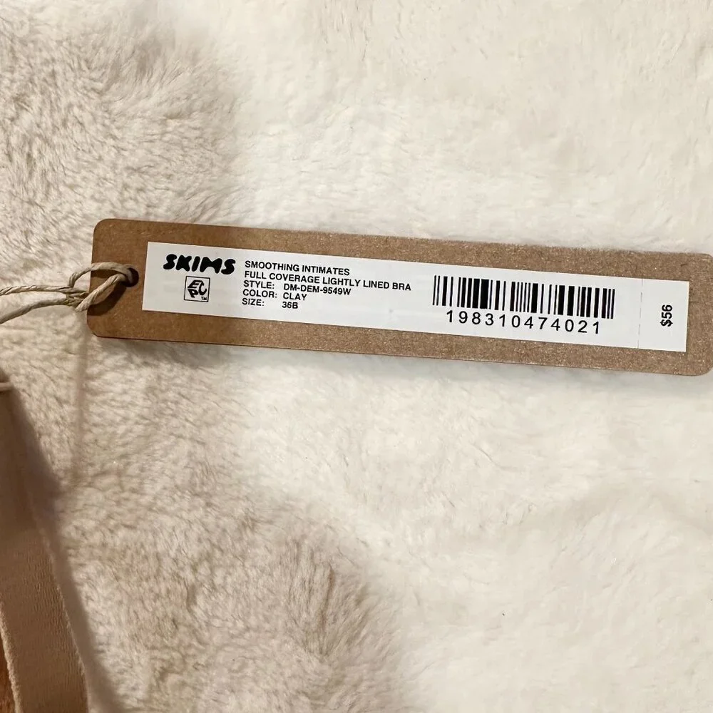 NWT SKIMS Smoothing Intimates Full Coverage Lightly Lined Bra in Clay - 36B - Picture 3 of 8